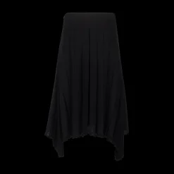 Wool Canvas Pleated Skirt